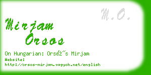 mirjam orsos business card